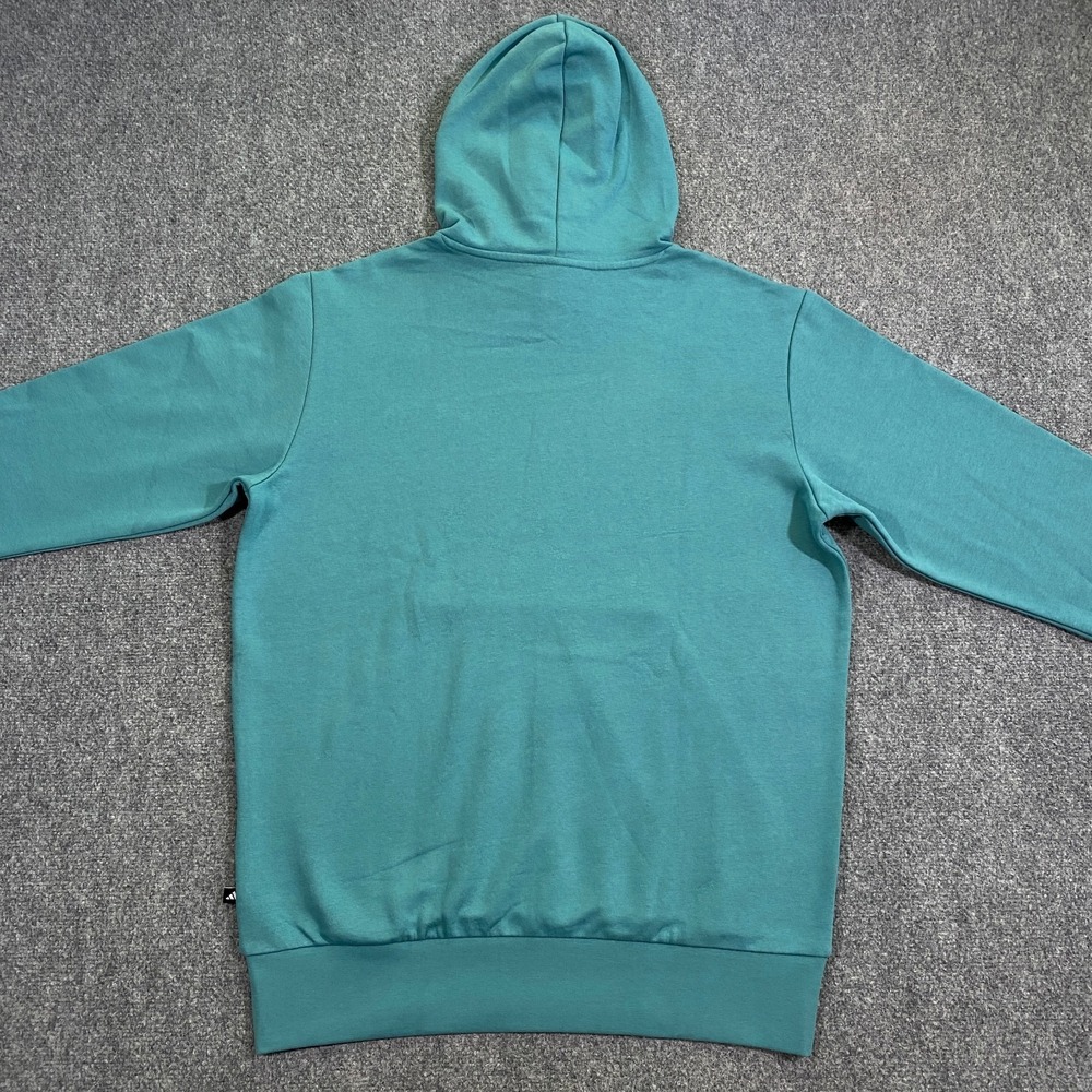 Adidas 3D Retro 70s Striped Logo Hoodie Mens Small Powder Teal Disco Groovy NWT - Picture 16 of 16